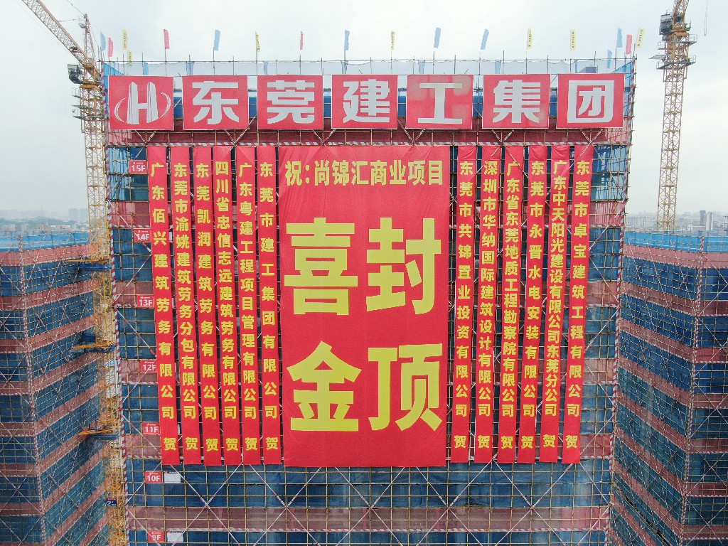 喜封金顶，不负佳期丨茶山尚锦汇项目封顶仪式圆满举行(图20)